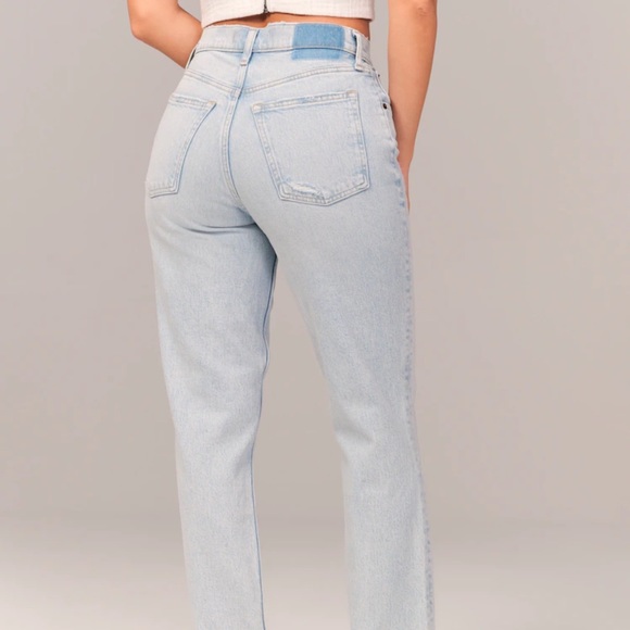 ABERCROMBIE & FITCH Curve love 90s straight jeans - Picture 1 of 6